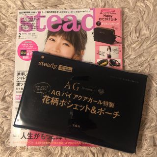 エージーバイアクアガール(AG by aquagirl)のsteady2月号 付録(ポーチ)