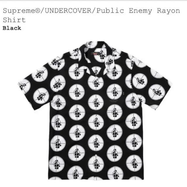 supreme undercover PE rayon shirt 黒白 XL
