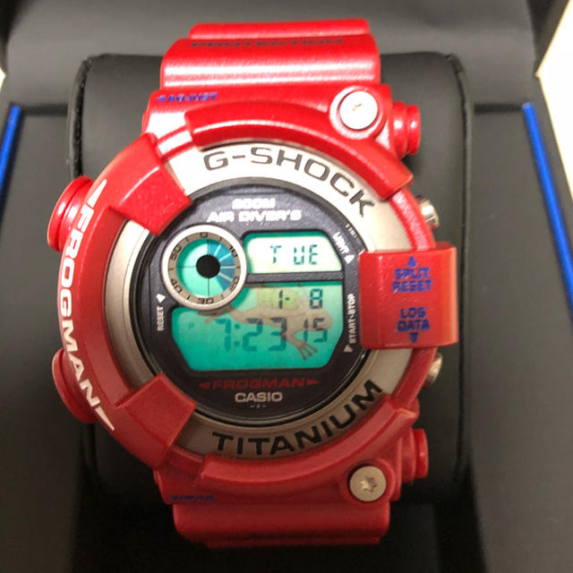 変更OK 希少! 未使用 DW-8201-GF4 赤蛙 フロッグマン Gショック