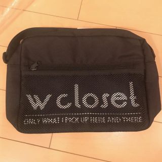 ダブルクローゼット(w closet)のWcloset サコッシュ 黒(ショルダーバッグ)