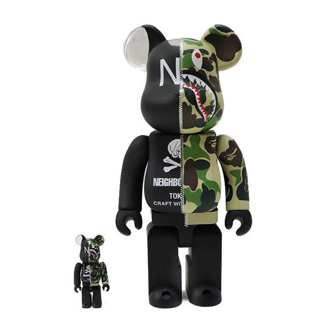 NEIGHBORHOOD(ネイバーフッド)のBAPE × NEIGHBORHOOD BE@RBRIC 100% 400% エンタメ/ホビーのフィギュア(その他)の商品写真