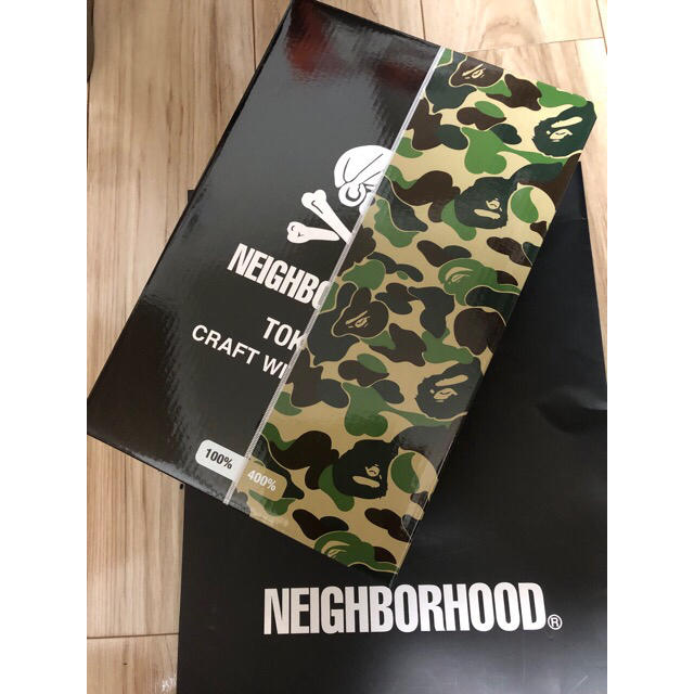 NEIGHBORHOOD(ネイバーフッド)のBAPE × NEIGHBORHOOD BE@RBRIC 100% 400% エンタメ/ホビーのフィギュア(その他)の商品写真