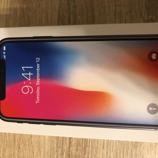 アップル(Apple)のiphone  x スペースグレイ 64G(スマートフォン本体)