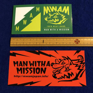 マンウィズアミッション(MAN WITH A MISSION)のマンウィズ ステッカー ２種 未使用(ミュージシャン)