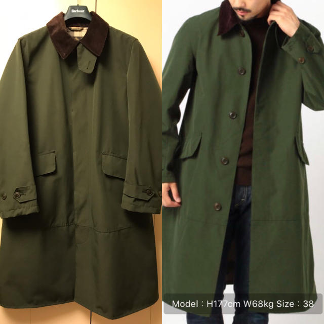 Barbour バブアー×BEAMS シングル ブレステッドコート 2Layer