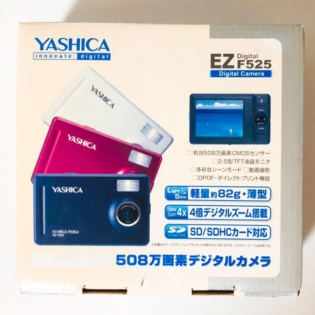 新品★YASHICA★デジタルカメラ★軽量★薄型★EZ F525