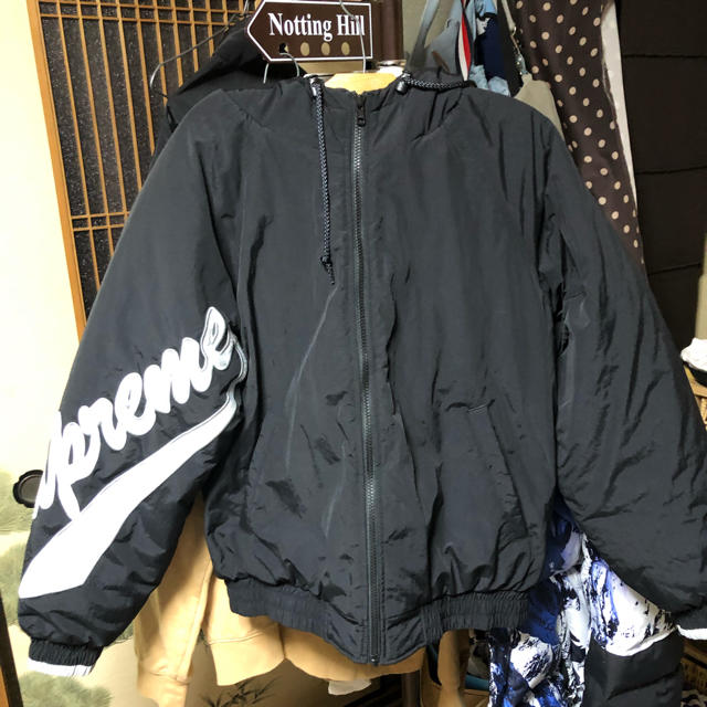 メンズsupreme sleeve script sideline jacket