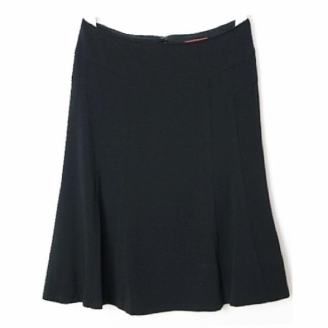 AMACA(アマカ)のAMACA シルク混 ジャージーフレアスカート 黒 レディースのスカート(ひざ丈スカート)の商品写真