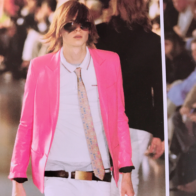 高級品市場 DIOR HOMME - Dior 定価36万 パリコレ着用 ピンク レザー ジャケット レザージャケット