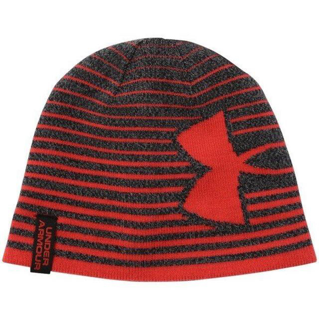 UNDER ARMOUR(アンダーアーマー)のUNDER ARMOUR  　　ニット帽 　　　BLK/RED　 メンズの帽子(ニット帽/ビーニー)の商品写真