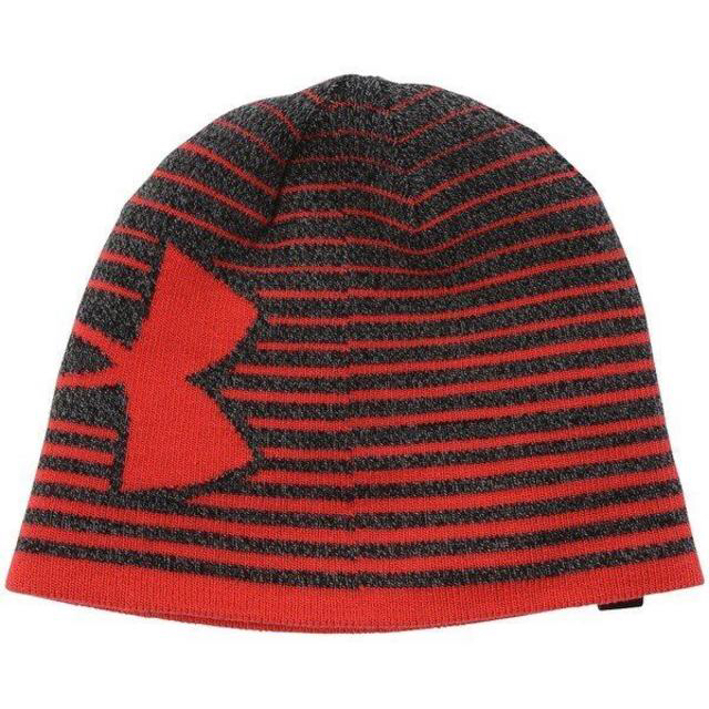 UNDER ARMOUR(アンダーアーマー)のUNDER ARMOUR  　　ニット帽 　　　BLK/RED　 メンズの帽子(ニット帽/ビーニー)の商品写真