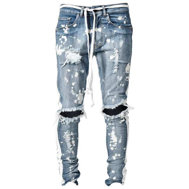 【日本未入荷】Distressed Track Denim - Splatter