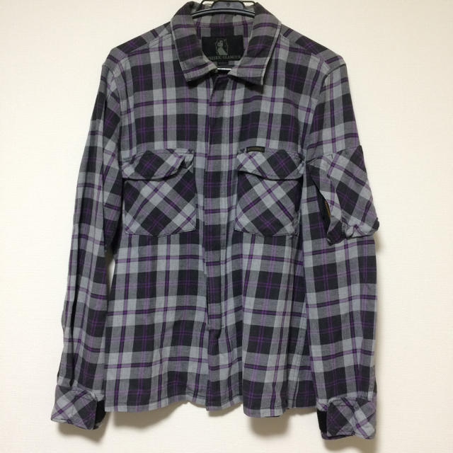 HYSTERIC GLAMOUR(ヒステリックグラマー)のヒステリックグラマー ネルシャツジャケット パープル キムタク着 さんタク 私物 メンズのトップス(シャツ)の商品写真