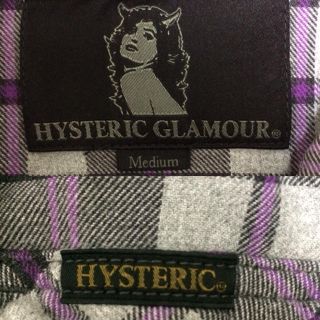 ヒステリックグラマー(HYSTERIC GLAMOUR)のヒステリックグラマー ネルシャツジャケット パープル キムタク着 さんタク 私物(シャツ)