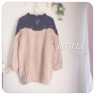 ロジータ(ROJITA)の肩レース♡バルーンニットワンピース♡(ミニワンピース)