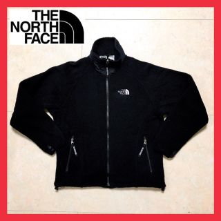 ザノースフェイス(THE NORTH FACE)の美品 ノースフェイス フリース ジャケット ブルゾン 黒 Sサイズ ⑤(ブルゾン)