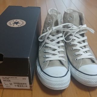 コンバース(CONVERSE)の美品⭐コンバース　ベージュ　25.5センチ(スニーカー)