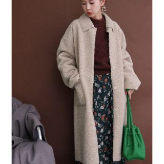 ケービーエフ(KBF)の新品▷KBF＊クラッシュボアリバーシブルコート BEIGE(ロングコート)