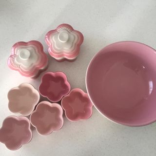 ルクルーゼ(LE CREUSET)のル・クルーゼ❁3点セット ピンク(食器)