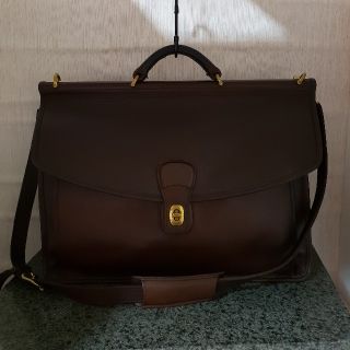 コーチ(COACH)の(美品) オールドコーチ ターンロック ビジネスバック 茶色(ビジネスバッグ)