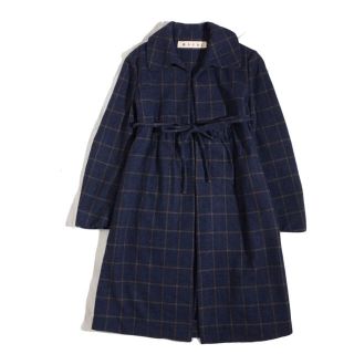 マルニ(Marni)のマルニ  カシミア混  チェック 一枚仕立て 羽織コート(ロングコート)