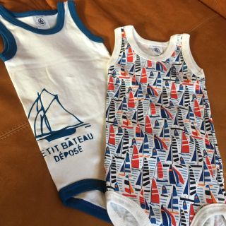 プチバトー(PETIT BATEAU)の水通しのみ☆プチバトー67㎝74㎝(ロンパース)