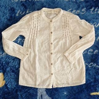 ザラキッズ(ZARA KIDS)のzara 白ブラウス 110cm(ブラウス)