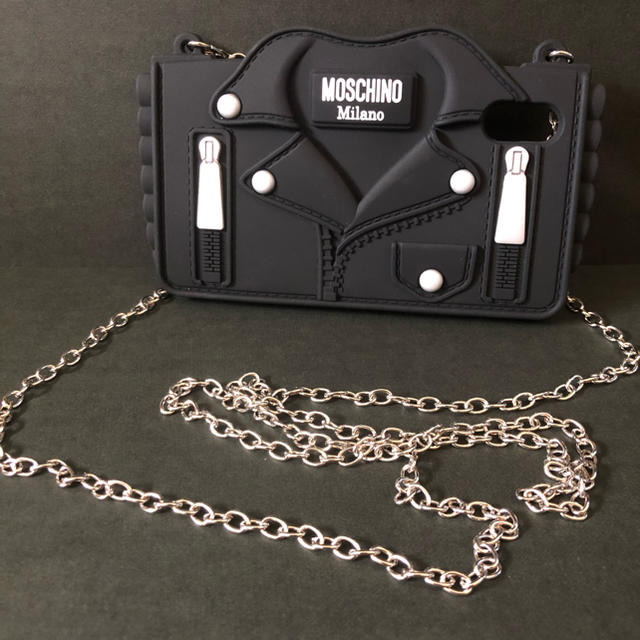 モスキーノ風moschinoタイプ☆ライダース型iphonex専用シリコンケースの通販 by 6/3までお値下げ中♥︎6/4より値上がりします｜ラクマ