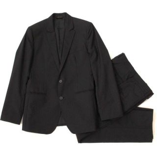 ドルチェアンドガッバーナ(DOLCE&GABBANA)のDOLCE&GABBANA 黒タグシングルブラックシャドーストライプスーツ４６(セットアップ)