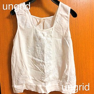 アングリッド(Ungrid)のungrid フラワー刺繍 ノースリシフォントップス(シャツ/ブラウス(半袖/袖なし))