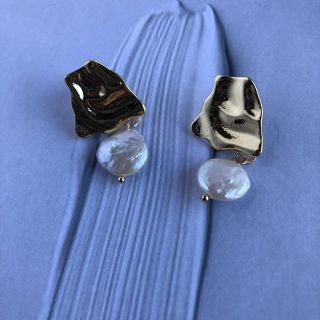 エイミーイストワール(eimy istoire)のpearl and plate earring(ピアス)