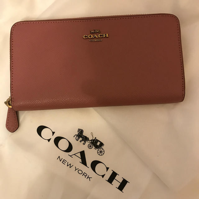 レディース【引越割引】coach 長財布 ピンク 新品未使用