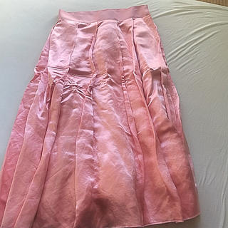 ルカ(LUCA)のピンク サテン 巻きスカート RASPAIL(ロングスカート)