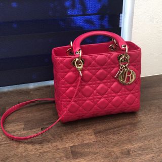 ディオール(Dior)のライチ様専用 Lady Dior カナージュ ピンク  (ショルダーバッグ)