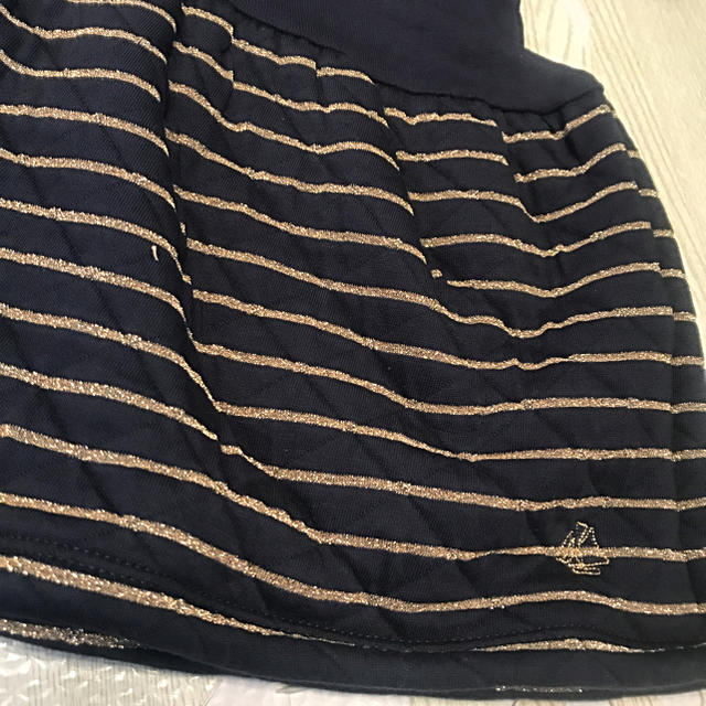 PETIT BATEAU(プチバトー)のプチバトー 2018ノエル マリニエールコンビワンピース 36m 新品 キッズ/ベビー/マタニティのキッズ服女の子用(90cm~)(ワンピース)の商品写真