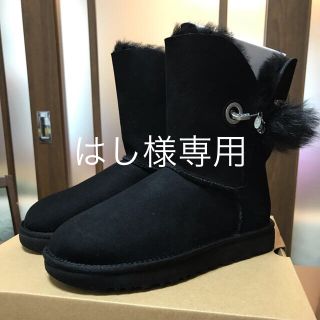 アグ UGG スワロフスキーピン付きムートンブーツ 黒 6サイズ 国内購入