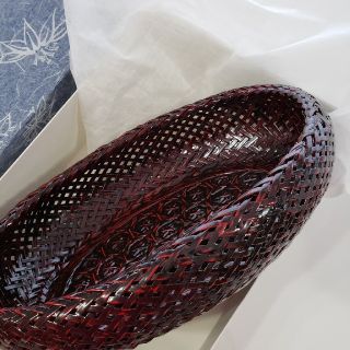 新品未使用 九籃の籃胎漆器 竹かご 菓子器の通販 by ねね 's shop
