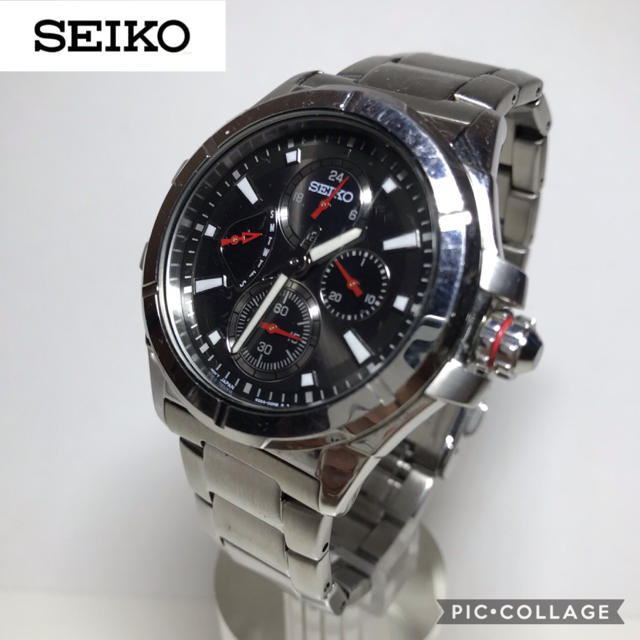 SEIKO セイコー クロノグラフ 6G34-00G0 クォーツ 逆輸入モデル