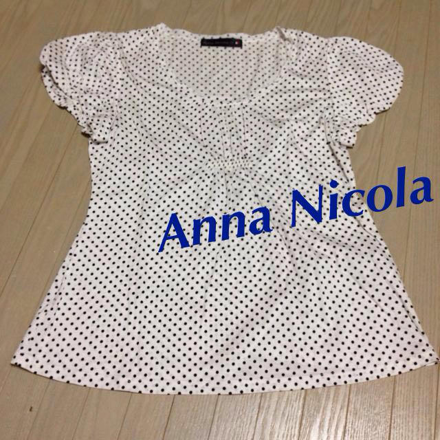 Anna Nicola(アンナニコラ)の新品♡裾バルーンドット柄カットソー レディースのトップス(カットソー(半袖/袖なし))の商品写真