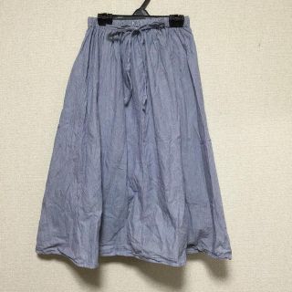 美品★ミモレ丈ストライプスカート(ひざ丈スカート)