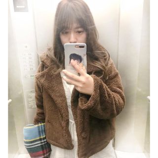 エブリン(evelyn)の最終お値下げ🍒An mille eco fur jacket (毛皮/ファーコート)