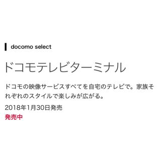 エヌティティドコモ(NTTdocomo)のドコモテレビターミナル(その他)