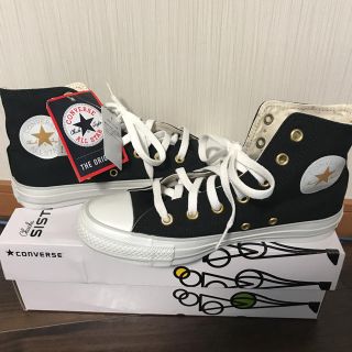 コンバース(CONVERSE)の新品☆コンバースハイカットスニーカー黒earth24.5cm(スニーカー)