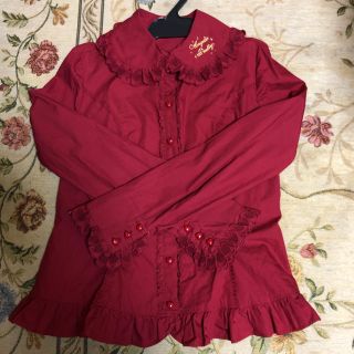 アンジェリックプリティー(Angelic Pretty)のPretty♡ハートレースブラウス エンジ(シャツ/ブラウス(長袖/七分))