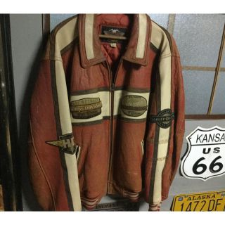 Harley Davidson(ライダースジャケット ・ ベージュ系)の Harley Davidson(ライダースジャケット ・ ベージュ系)の