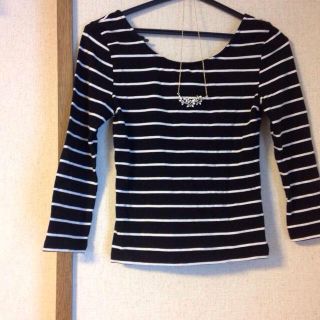 エイチアンドエム(H&M)の春🎀フレンチボーダー(カットソー(長袖/七分))