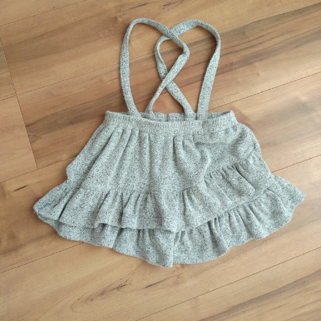 ZARA KIDS(ザラキッズ)のzaragirls サスペンダーつきフリルスカート キッズ/ベビー/マタニティのキッズ服女の子用(90cm~)(スカート)の商品写真