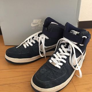 ナイキ(NIKE)のNIKE AIR FORCE 1 HIGH ‘07  NAVY 10(28cm)(スニーカー)