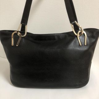 ユーバイウンガロ(U by ungaro)のungaro トートバッグ 黒 レザー(トートバッグ)