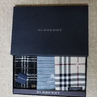 バーバリー(BURBERRY)のバーバリー:ハンカチ3枚セット(ハンカチ/ポケットチーフ)